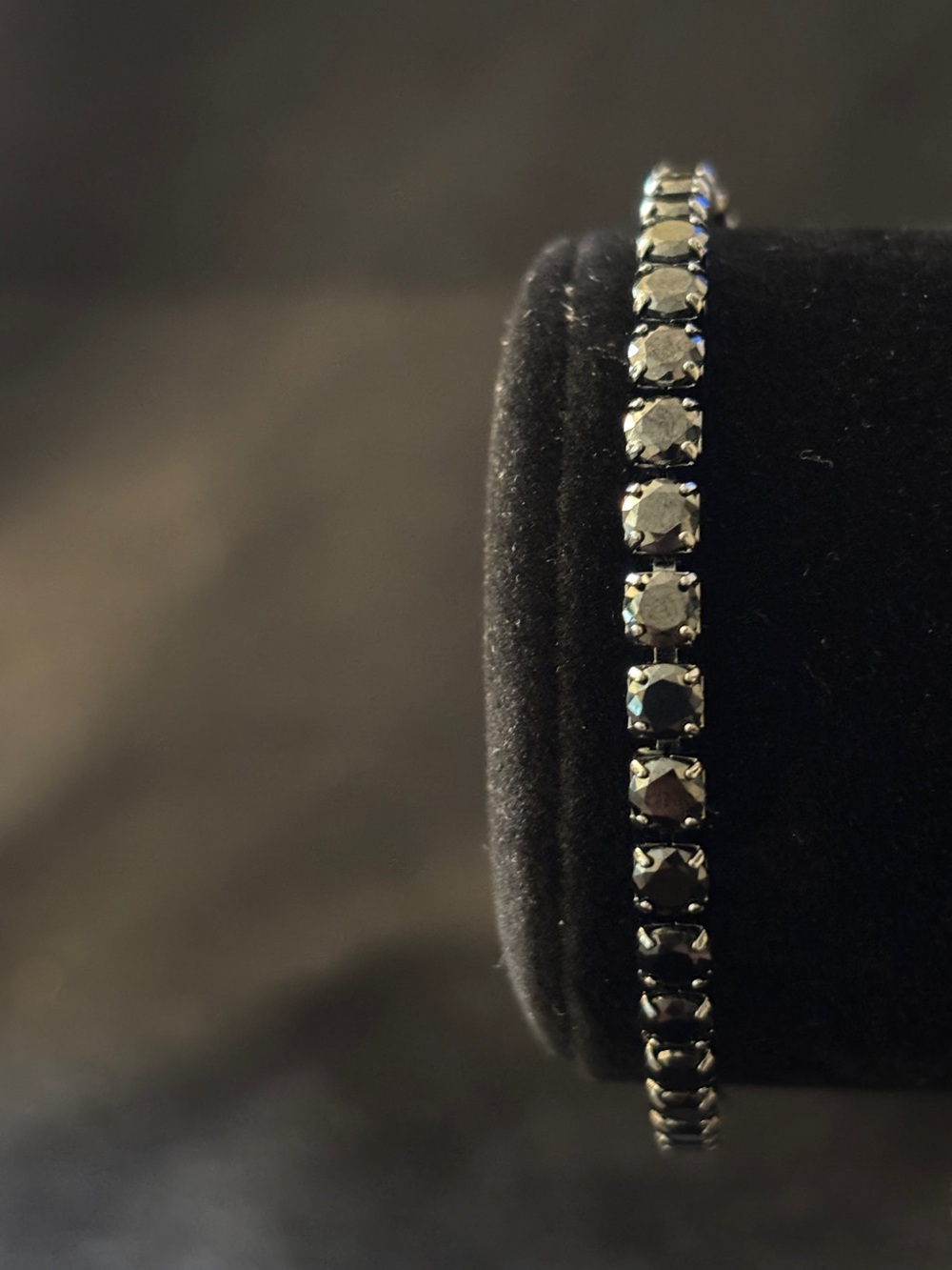 4mm Black Tone Tennis CZ Bracelet 7 1/2in. - Picture 5 of 15
